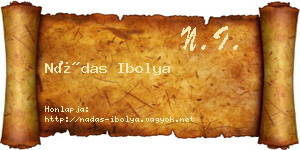 Nádas Ibolya névjegykártya