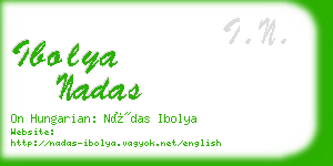 ibolya nadas business card